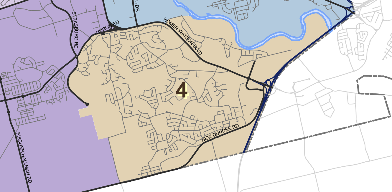 Map of Kitchener Ward 4
